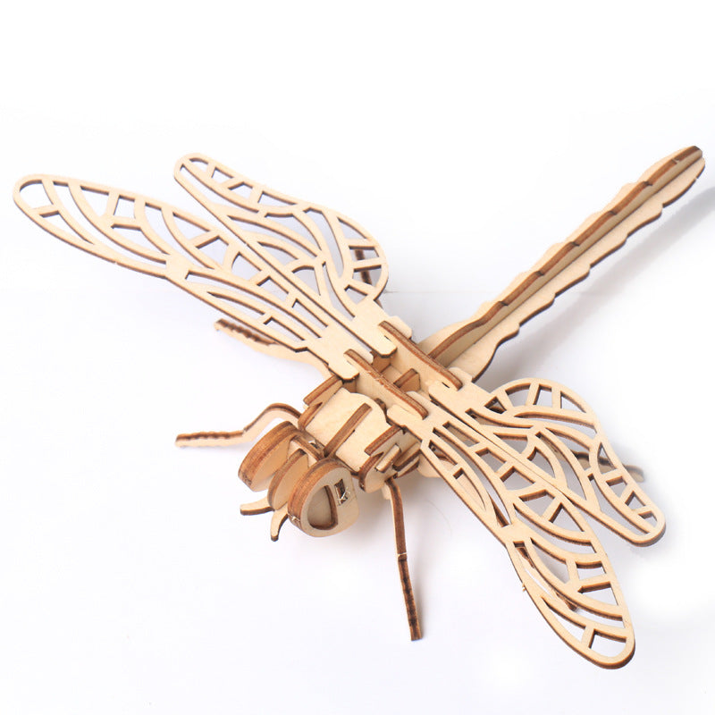 Children's DIY Wooden Toys, Wooden Toy Models, Three-dimensional Puzzles, Assembling Insect Models