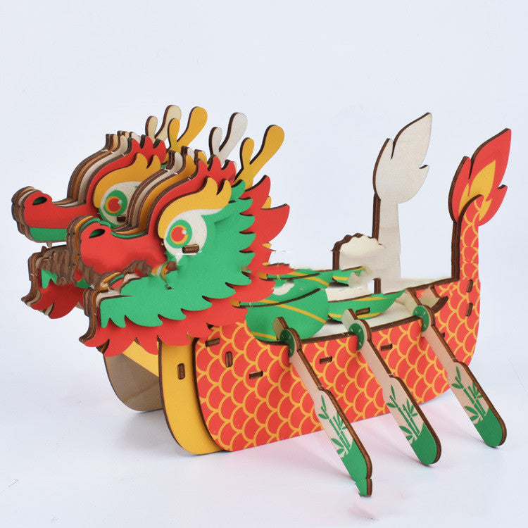 Dragon Boat Festival Series Wooden 3D Puzzles